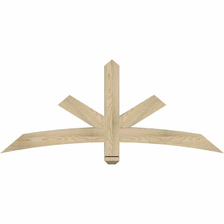Ekena Millwork Alberta Rough Sawn Timber Gable Bracket, Douglas Fir, 60"W x 25"H x 4"D x 4"F, 10/12 Pitch GBW060X25X0404ALB00RDF